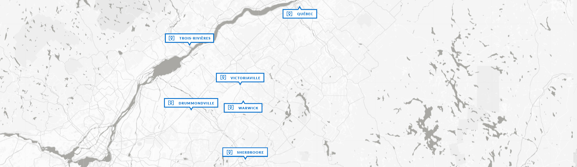 Carte emplacements magasins Degrandpré